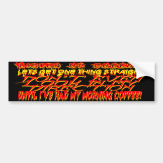 Aggressive Morning Coffee Bumper Sticker