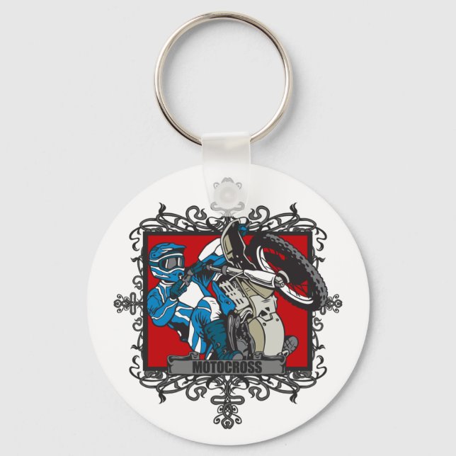 Aggressive Motocross Keychain (Front)