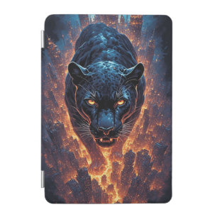 Aggressive Panther Artwork in Neon Colors iPad Mini Cover