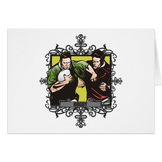 Aggressive Rugby Cards (Front Horizontal)