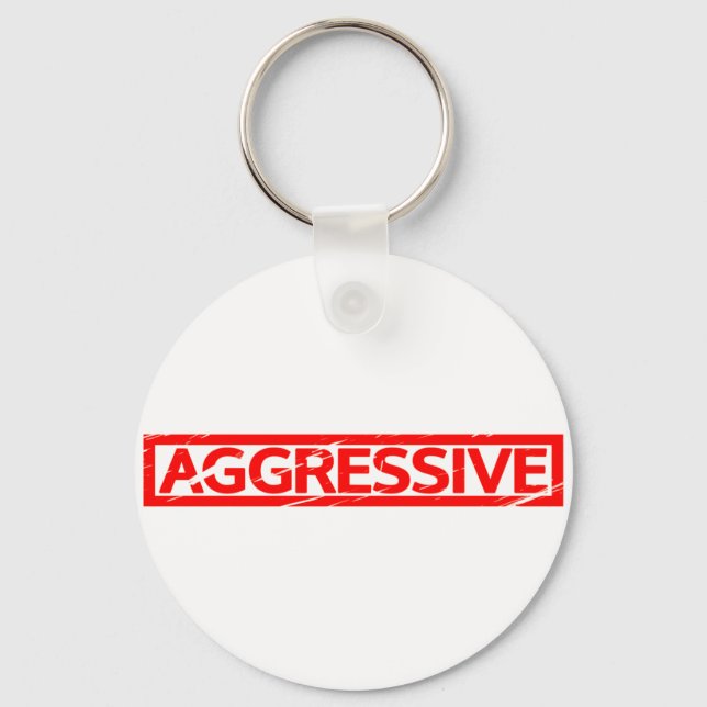 Aggressive Stamp Keychain (Front)