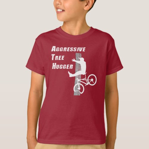 Aggressive Tree Hugger Kids T_Shirt