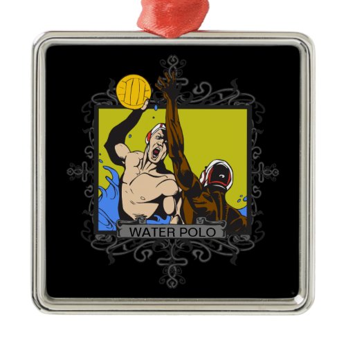 Aggressive Water Polo Metal Ornament