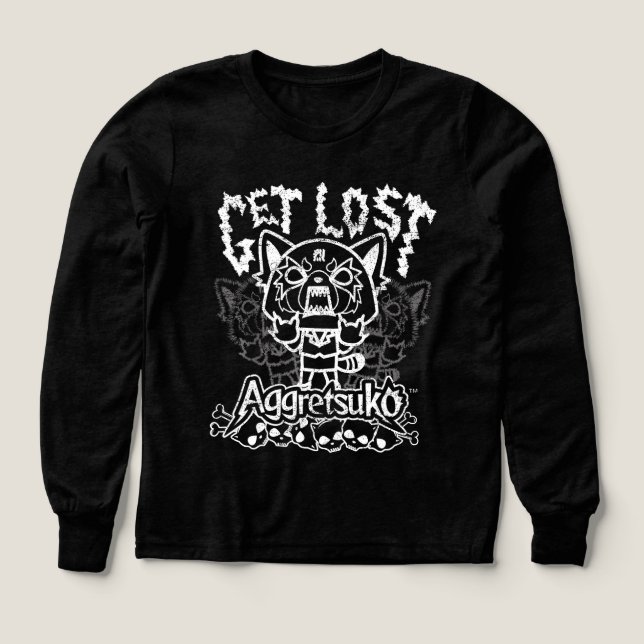 Aggretsuko Get Lost Rage  Tri-Blend Shirts (Design Front)