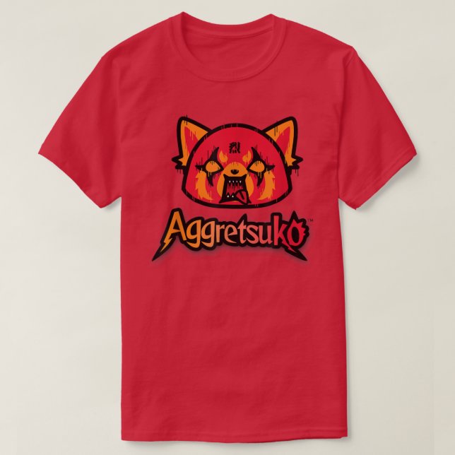 Aggretsuko RAGE Rock n Roll Heavy Metal Music  T-Shirt (Design Front)