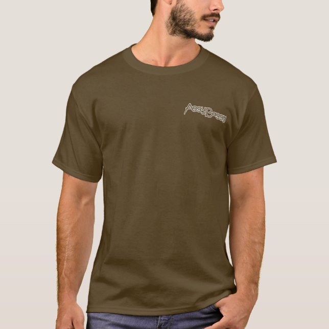AggyBaggy mens logo 2 sided dark t-shirt (Front)