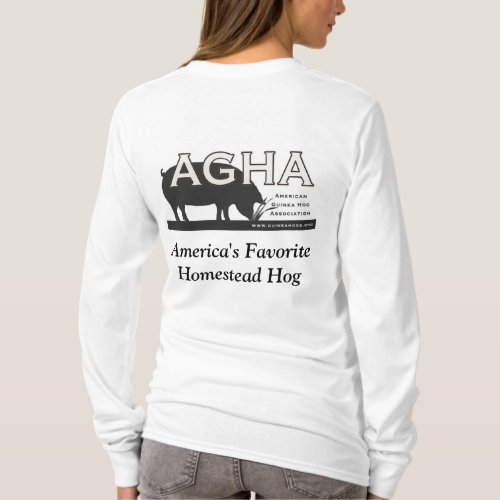 AGHA Long Sleeve Tshirt_Womens_New Logo_Back T_Shirt