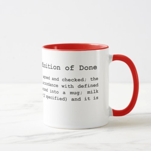 Agile Coffee _ Definition of Done Mug
