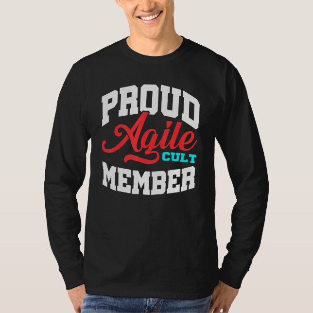 Agile Cult Member Scrum Project Management Pm Coac T-Shirt (Front)