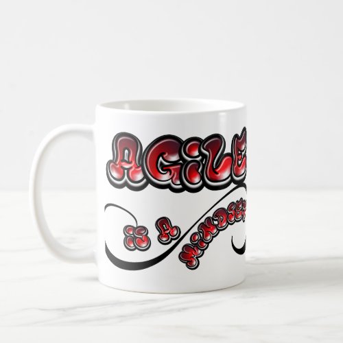 Agile is a mindset planner coffee mug