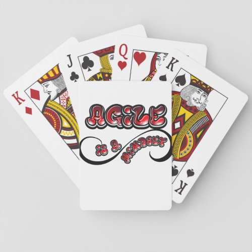 Agile is a mindset  poker cards