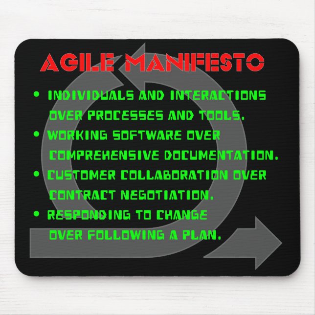 Agile Manifesto Mousepad (Front)