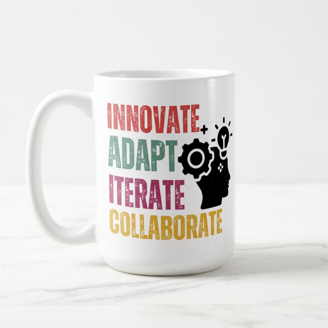 Agile Mindset Core Principles Positive Thinking Coffee Mug (Left)