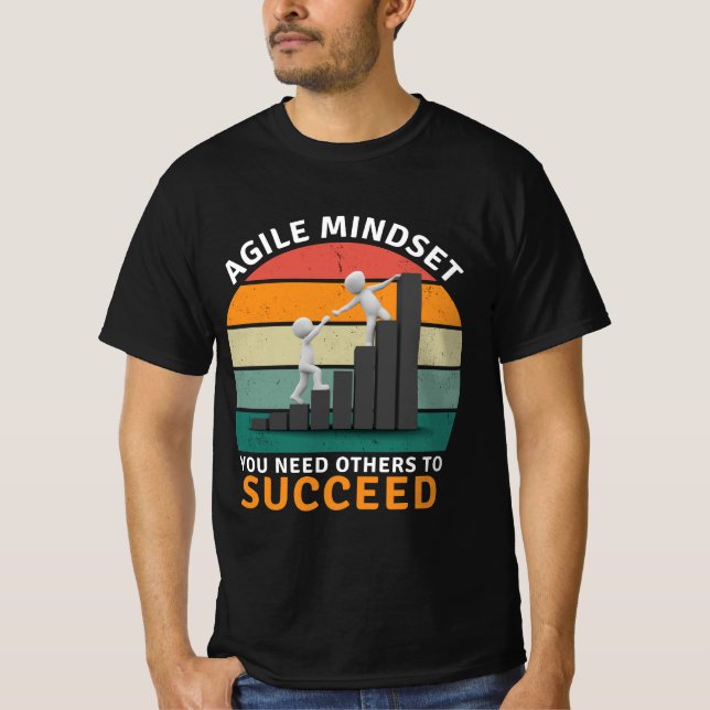 Agile Mindset Teamwork Collaboration Success T-Shirt (Front)