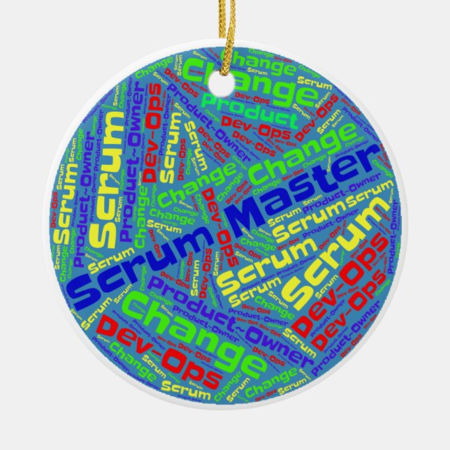 AGILE SCRUM DESIGNS CERAMIC ORNAMENT (Front)