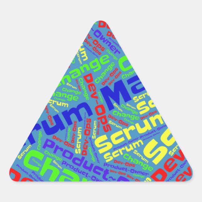 AGILE SCRUM DESIGNS TRIANGLE STICKER (Front)