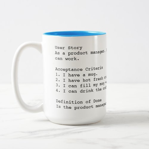 Agile user story acceptance criteria mug _ PM