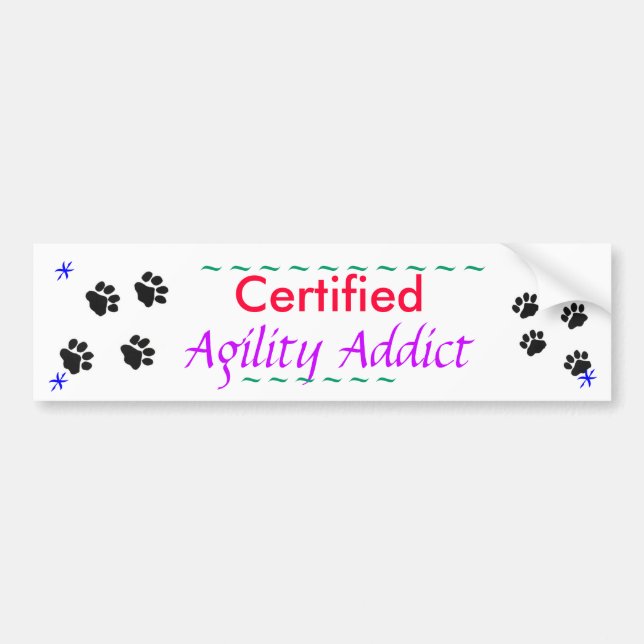 Agility Addict Bumper Sticker (Front)