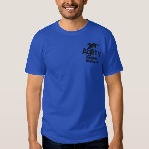 Agility Belgian Malinois Embroidered T-Shirt