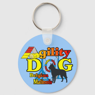 Agility Belgian Malinois Gifts Keychain
