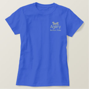 Agility Bichon Frise Embroidered Polo Shirt