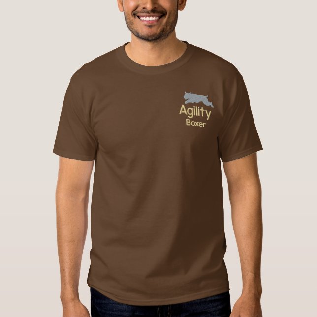 Agility Boxer Embroidered T-Shirt (Front)