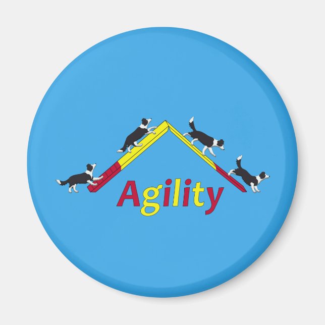 Agility dog magnet (Front)