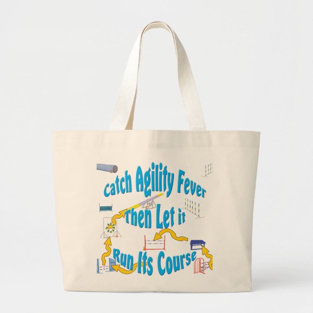 Agility Fever Large Tote Bag (Front)