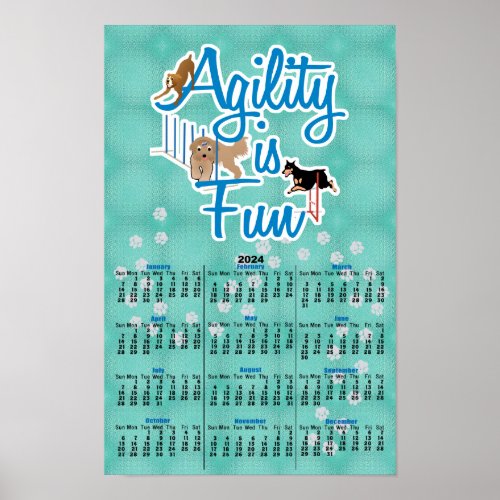 Agility _ Fun 2024 Calendar Poster