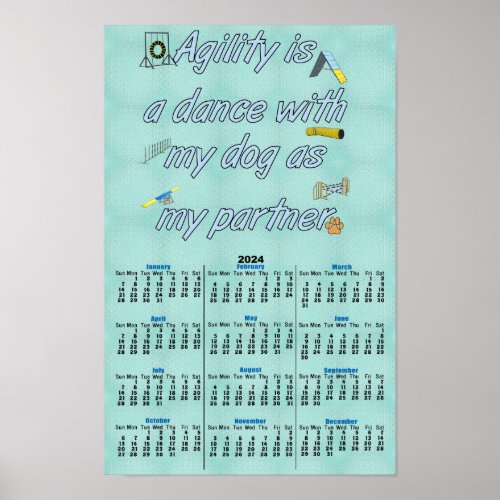 Agility is a Dance 2024 Calendar Poster