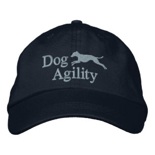 Agility Italian Greyhound Embroidered Hat (Blue)