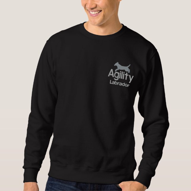 Agility Labrador Retriever Embroidered Sweatshirt (Front)