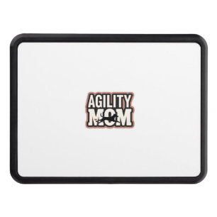 Agility Mom Vintage Dog Agility Silhouette Typogra Hitch Cover