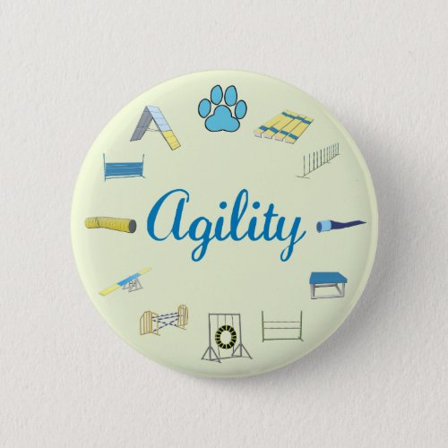 Agility Obstacles Pinback Button