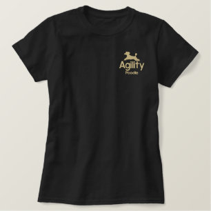 Agility Poodle Embroidered T-Shirt