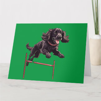Agility Spaniel Folded Greeting Card