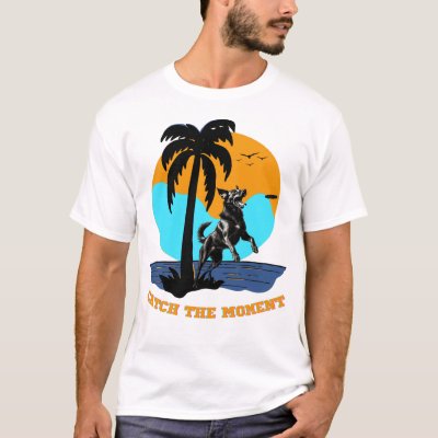  Agility Summer Vibes: Retro Sunset Jumping Dog Ar T-Shirt