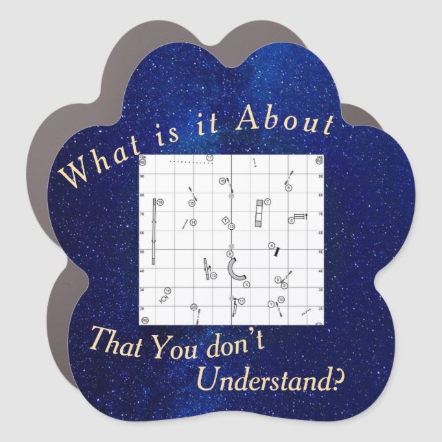 Agility Themed Paw Print Magnet, Agility Map, blue Car Magnet (Front)