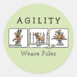 Agility Weave Poles Gbu Stickers at Zazzle
