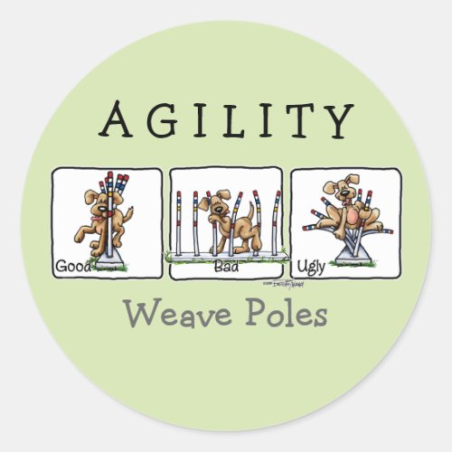 Agility Weave poles GBU stickers