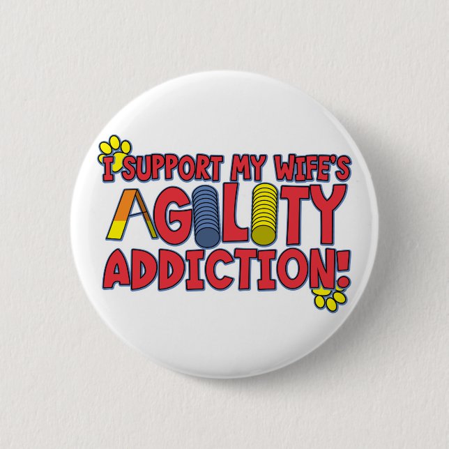 Agility Wife Pinback Button (Front)