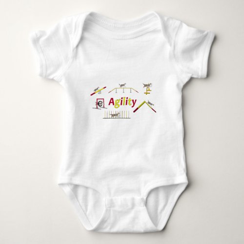 Agility with script baby bodysuit