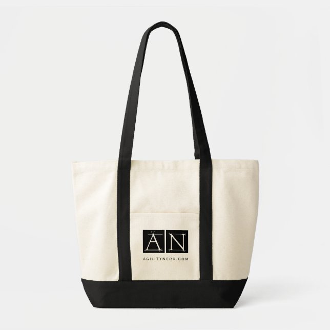 AgilityNerd Tote Bag With Snazzy Black Logo (Front)