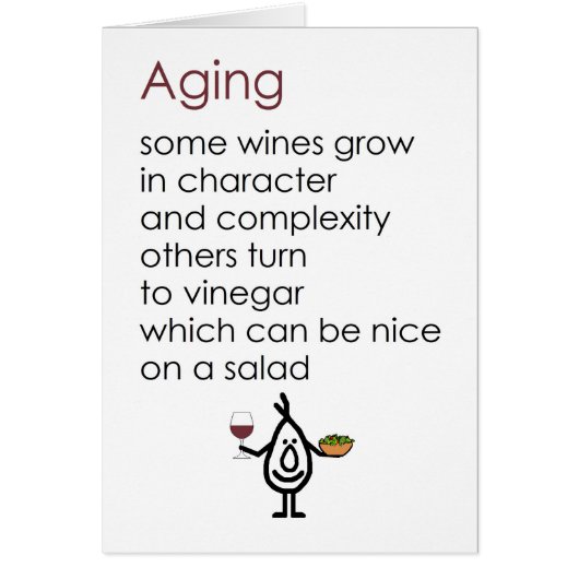 Aging - a funny happy birthday poem cards (Front)