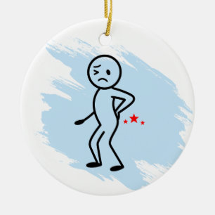 Aging Back Pain Humor Custom Condition Ornament