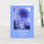 Aging blue flowers card
