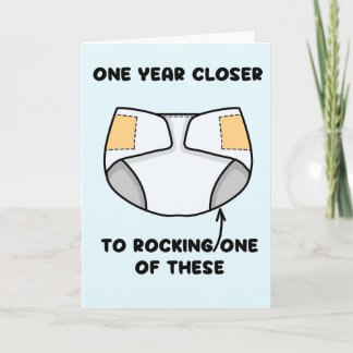 Aging Diaper Birthday Card
