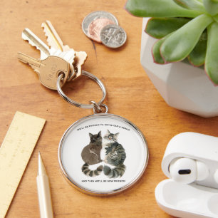 Aging humor for cat loving friends husband wife ch keychain
