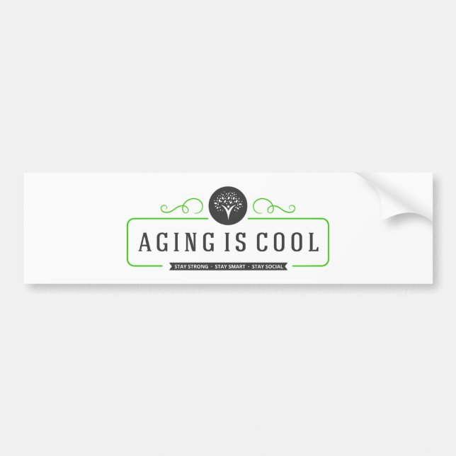 Aging is Cool bumper sticker (Front)