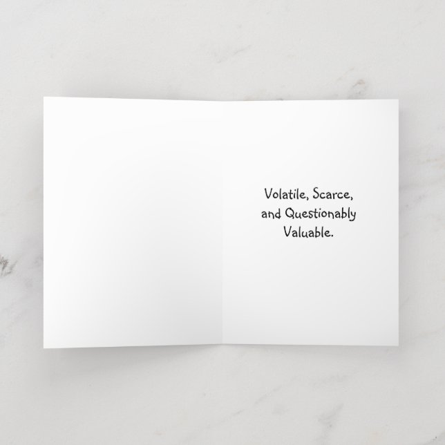 Aging Like Bitcoin Funny Crypto Birthday Card (Inside Laydown)